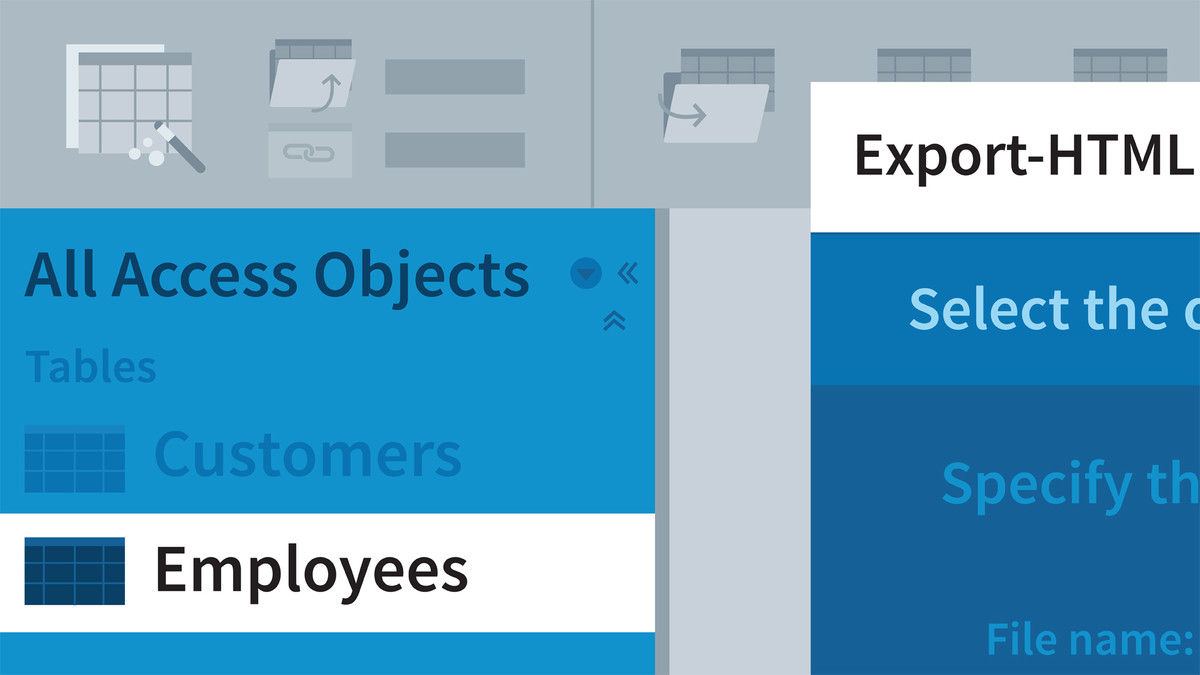 Access 2016: Reporting to Web Systems