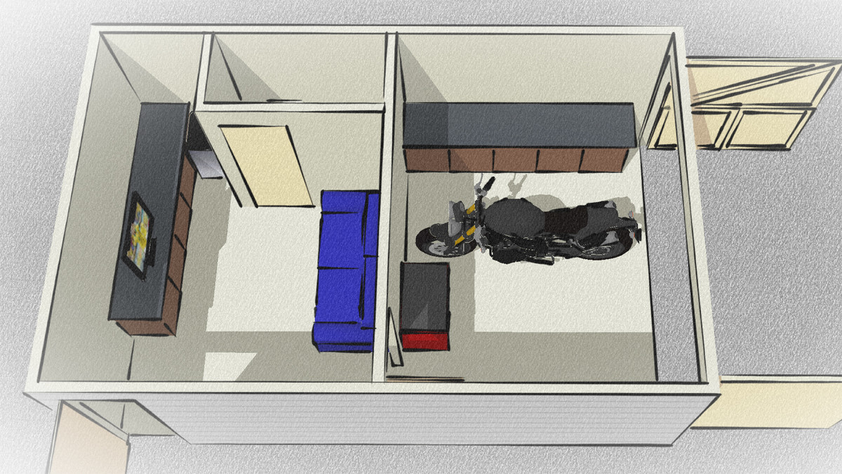 طراحی نهایی Man-Cave یا She-Shed Design در SketchUp
