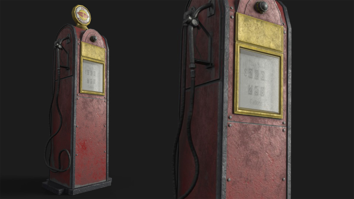 Substance Painter: Petrol Pump Game Asset