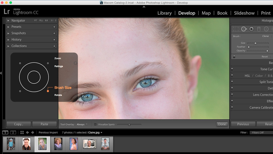 استفاده از تبلت های Wacom با Lightroom Classic CC 2015