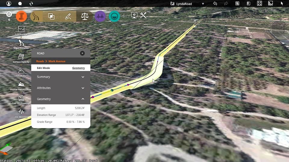 طراحی جاده: InfraWorks 360