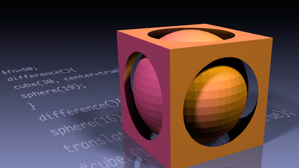ایجاد یک Sphere اسیر با OpenSCAD