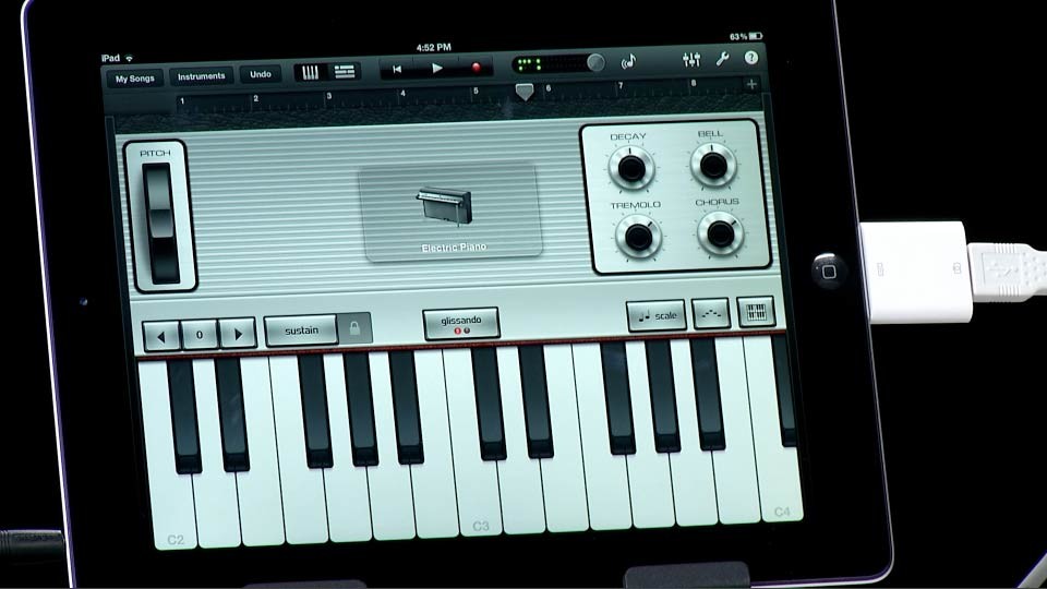 تولید موسیقی iPad: ورودی میکروفون و MIDI