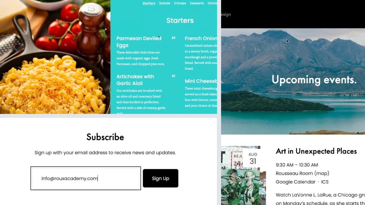 آموزش ضروری Squarespace: انواع محتوا
