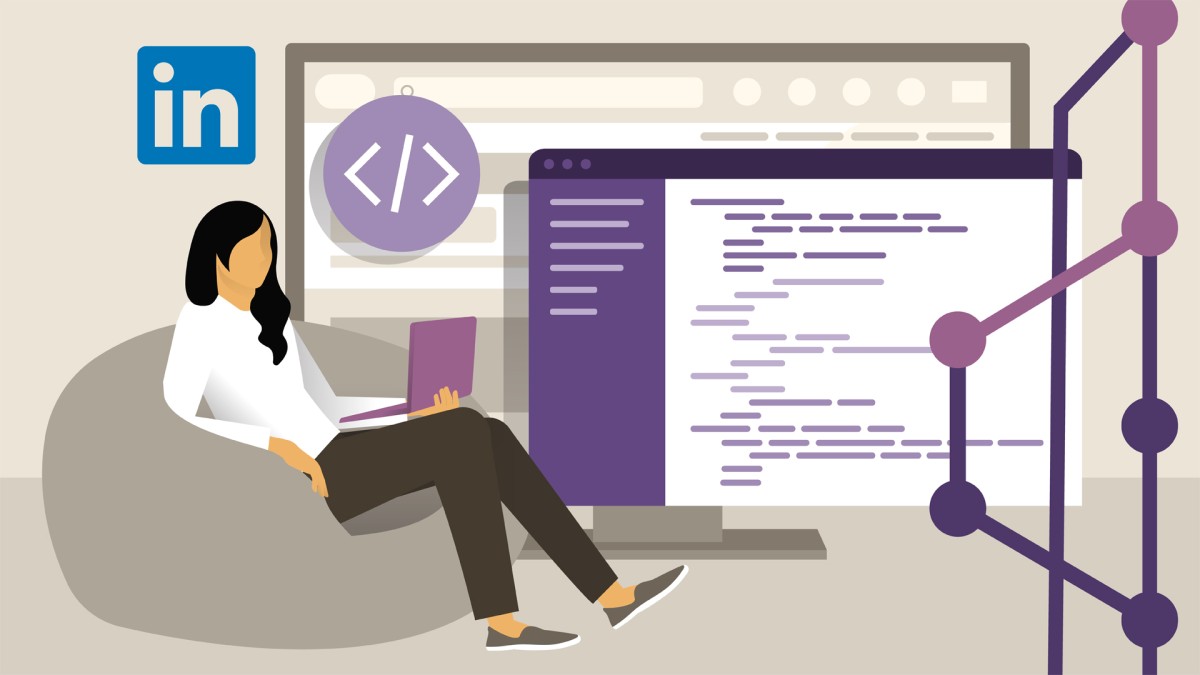 کار با فایل‌های تمرین آموزشی LinkedIn در GitHub