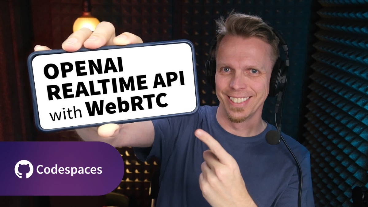 Openai API: ساختن برنامه های صوتی جلوی API و Webrtc Realtime