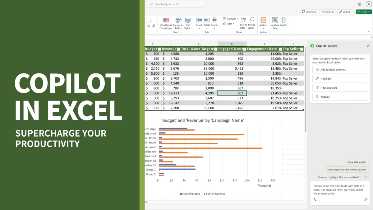 Copilot در Excel: بهره وری خود را افزایش دهید