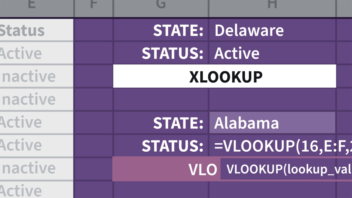 اکسل: VLOOKUP و XLOOKUP برای مبتدیان