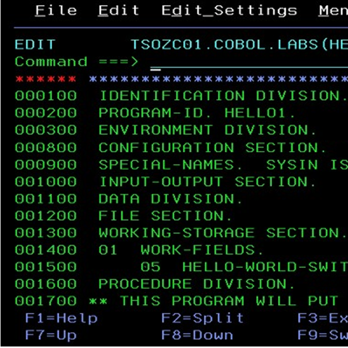 مدیریت داده و فایل IBM COBOL