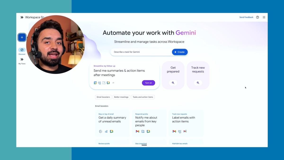 هوش مصنوعی دستی: در استودیوی Google Workspace گردش کار خودکار ایجاد کنید