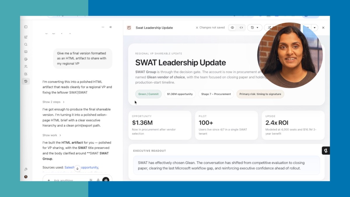 هوشمندتر کار کردن با Glean: Prompts، Workflow ها و Agents AI
